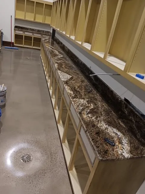Commercial granite installation